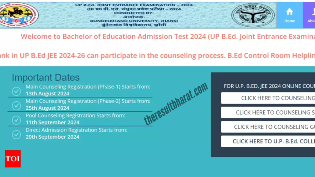 Uttar Pradesh UP B.Ed 2024 Online Counselling / Choice Filling