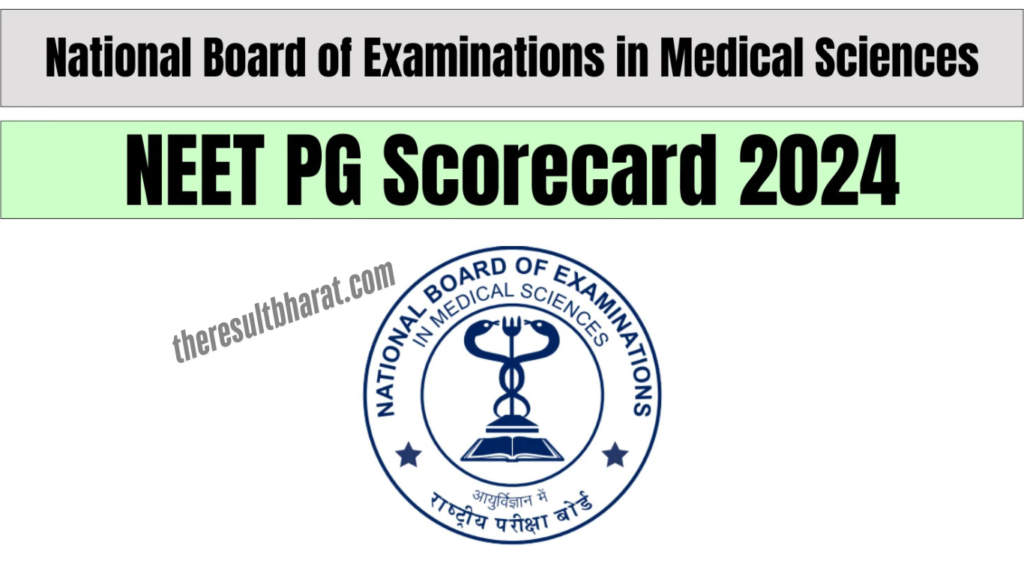 NBE NEET PG 2024 Entrance Exam Result / Score Card