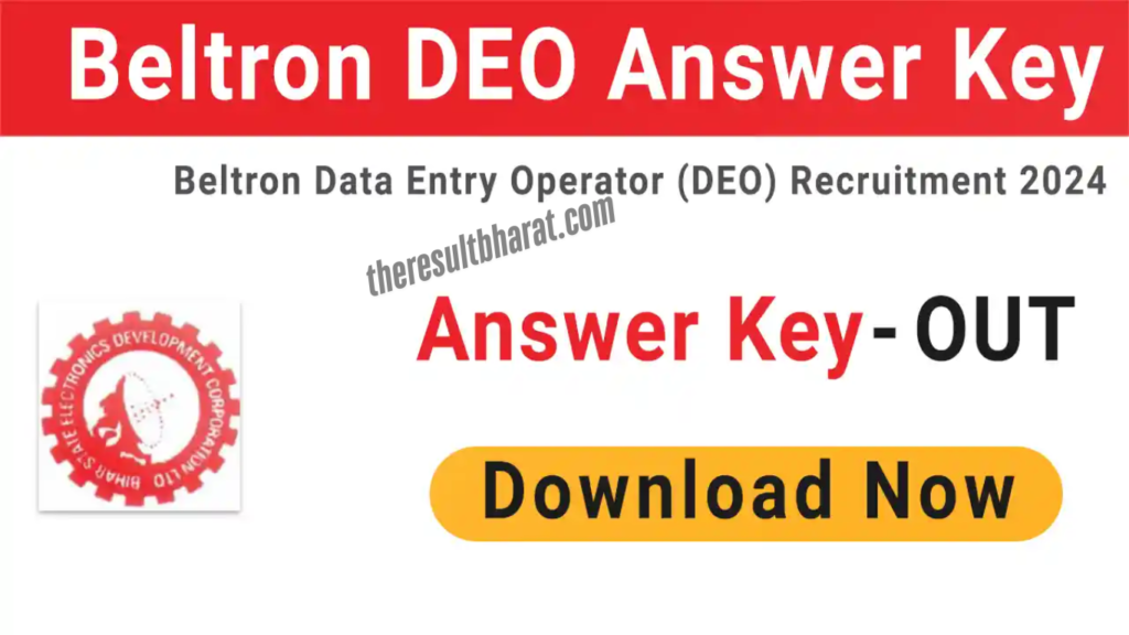 BELTRON Data Entry Operator DEO 2024 Answer Key