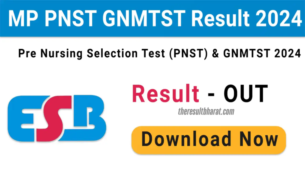 MPESB Pre-Nursing Selection Test (PNST) & General Nursing and Midwifery Training Selection Test (GNMTST) Result 2024