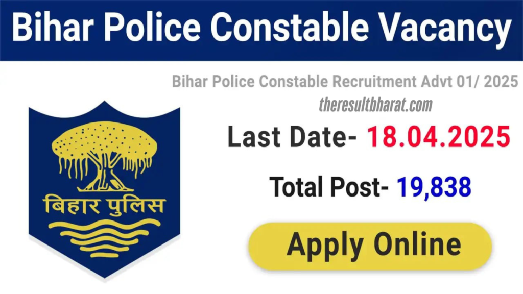 Bihar Police CSBC Constable Recruitment Online Form 2025