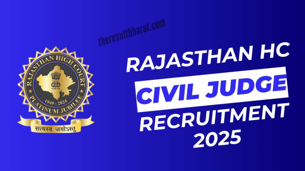Rajasthan High Court Civil Judge Recruitment Online Form 2025