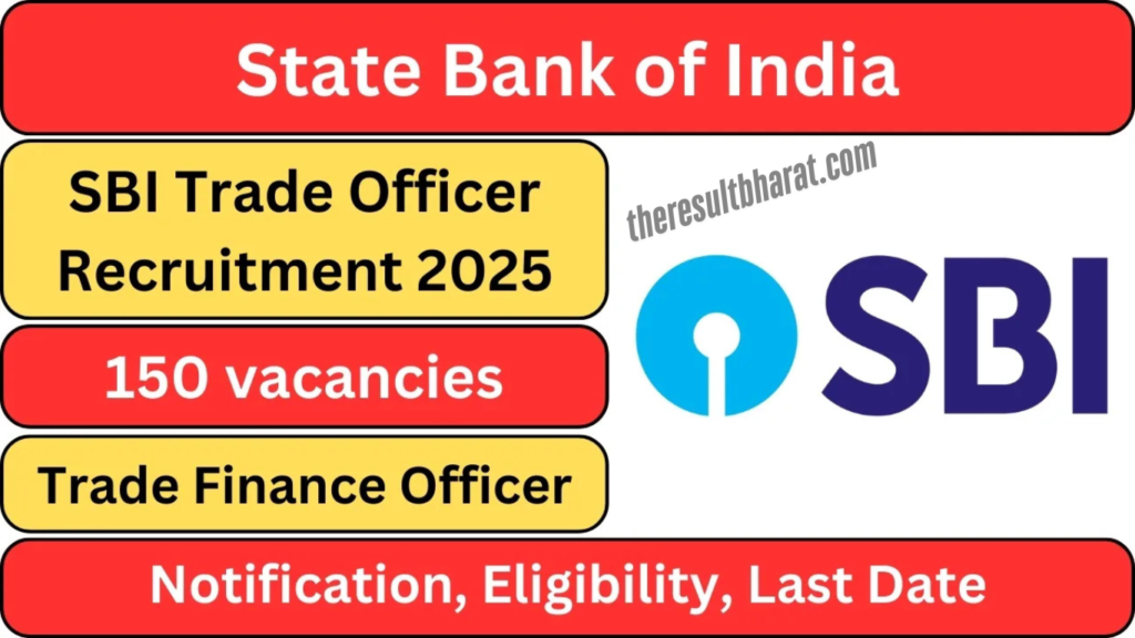 SBI SCO Trade Finance Officer Recruitment Online Form 2025