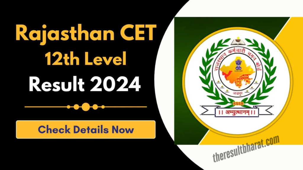 Rajasthan RSMSSB CET 2024 10+2 Level 2024 Additional Result with Marksheet