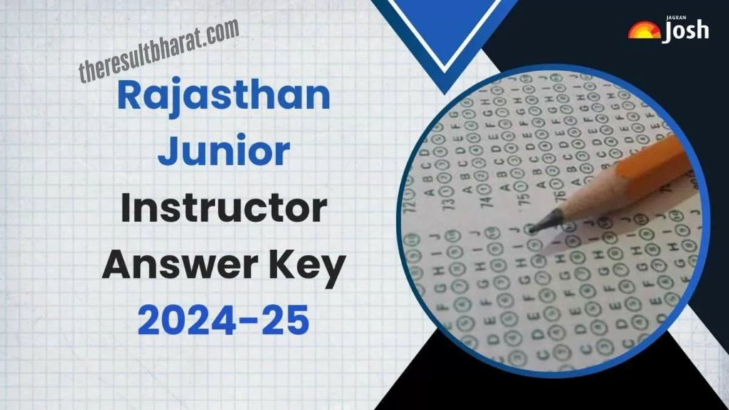 Rajasthan RSMSSB Junior Instructor2024 Answer Key
