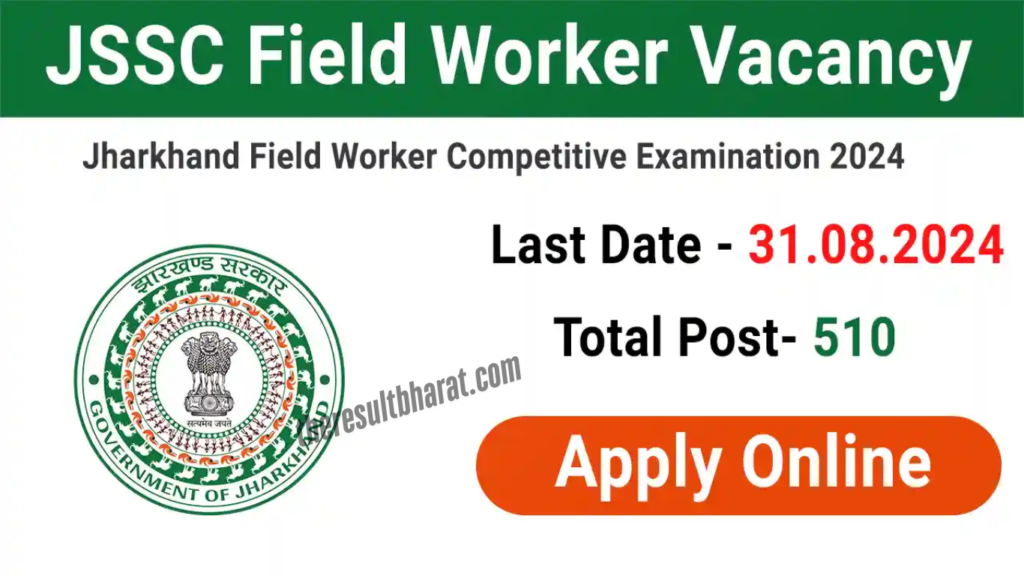 Jharkhand JSSC Field Worker JFWCE Recruitment Online Form 2024