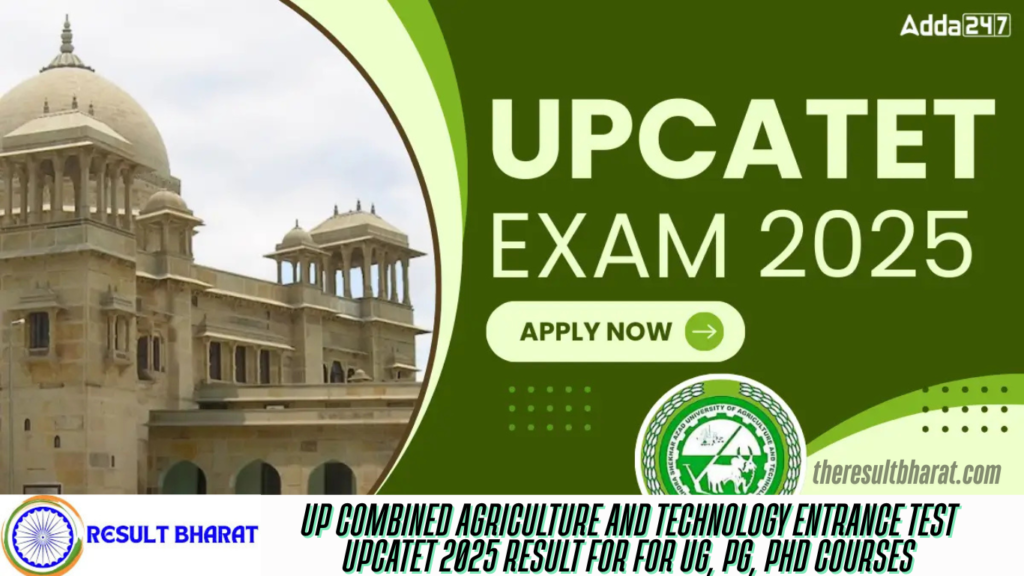 UP Combined Agriculture and Technology Entrance Test UPCATET 2025 Result For for UG, PG, Phd Courses