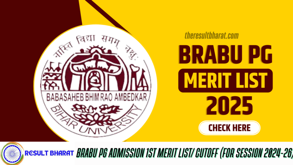 BRABU PG Admission 1st Merit List/ Cutoff (For Session 2024-26)