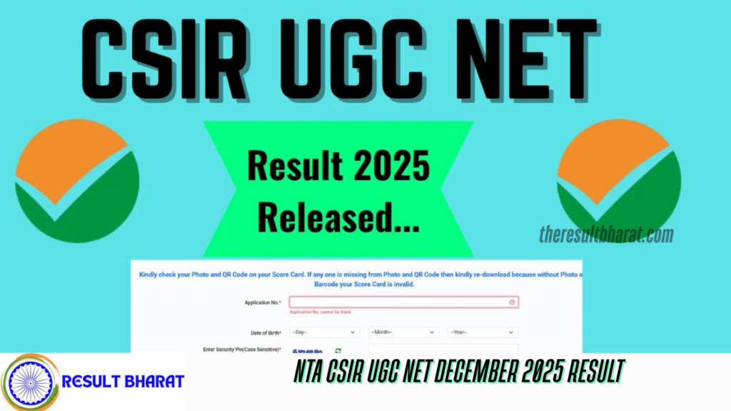 NTA CSIR UGC NET December 2025 Result